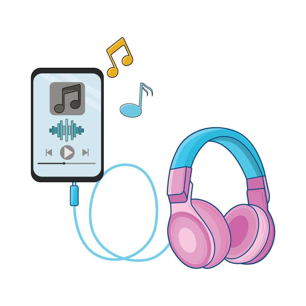 illustration of headphones vector