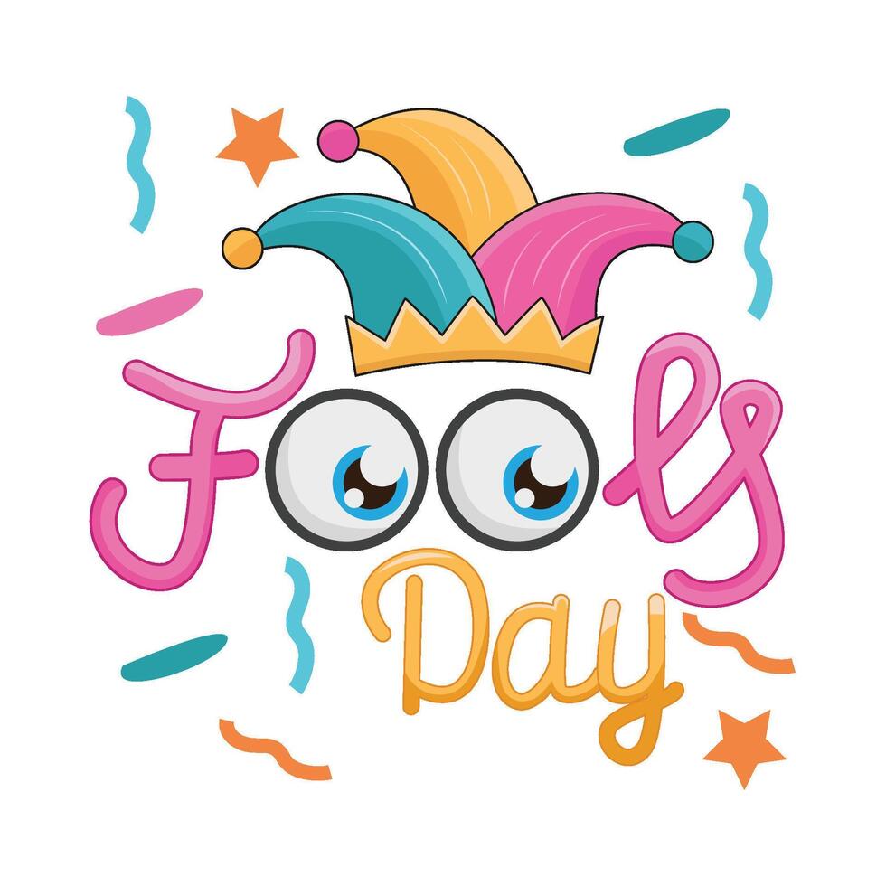 illustration of april fools day vector