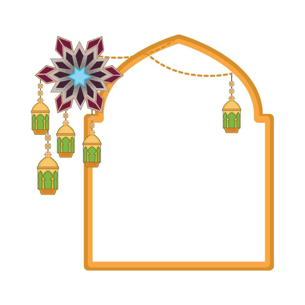 illustration of ramadan frame vector