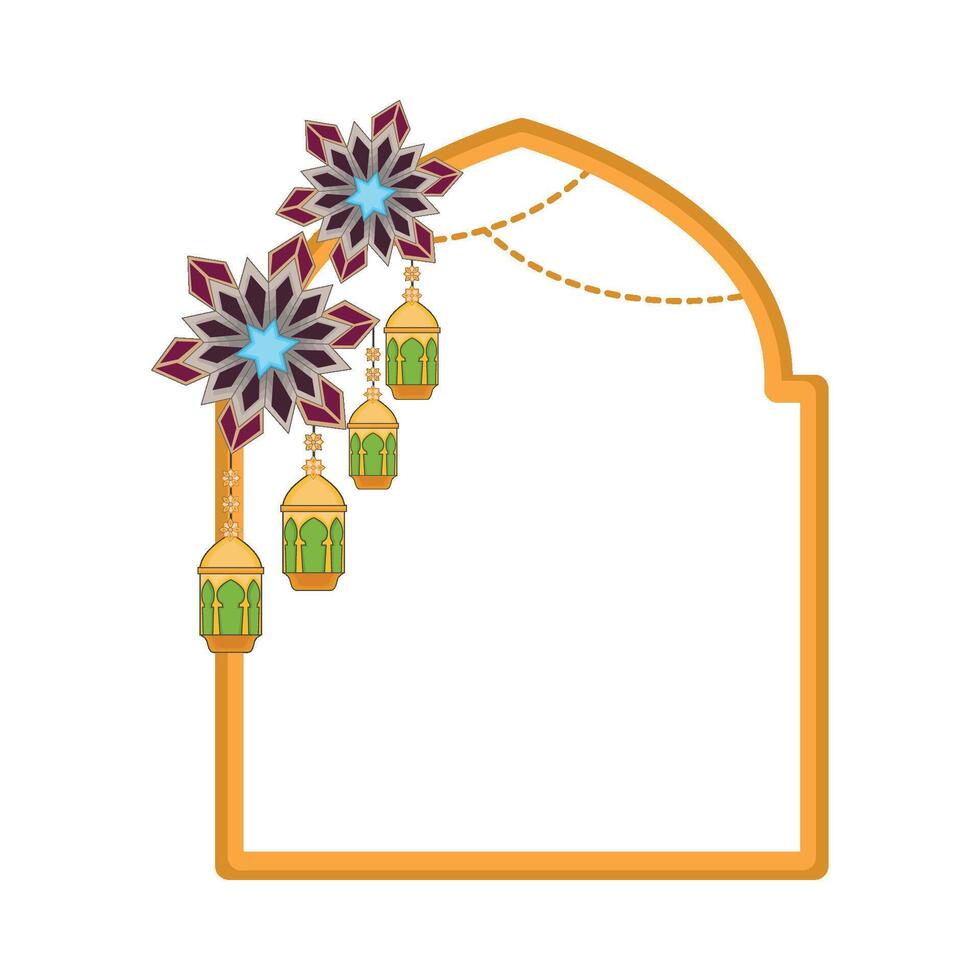 illustration of ramadan frame vector