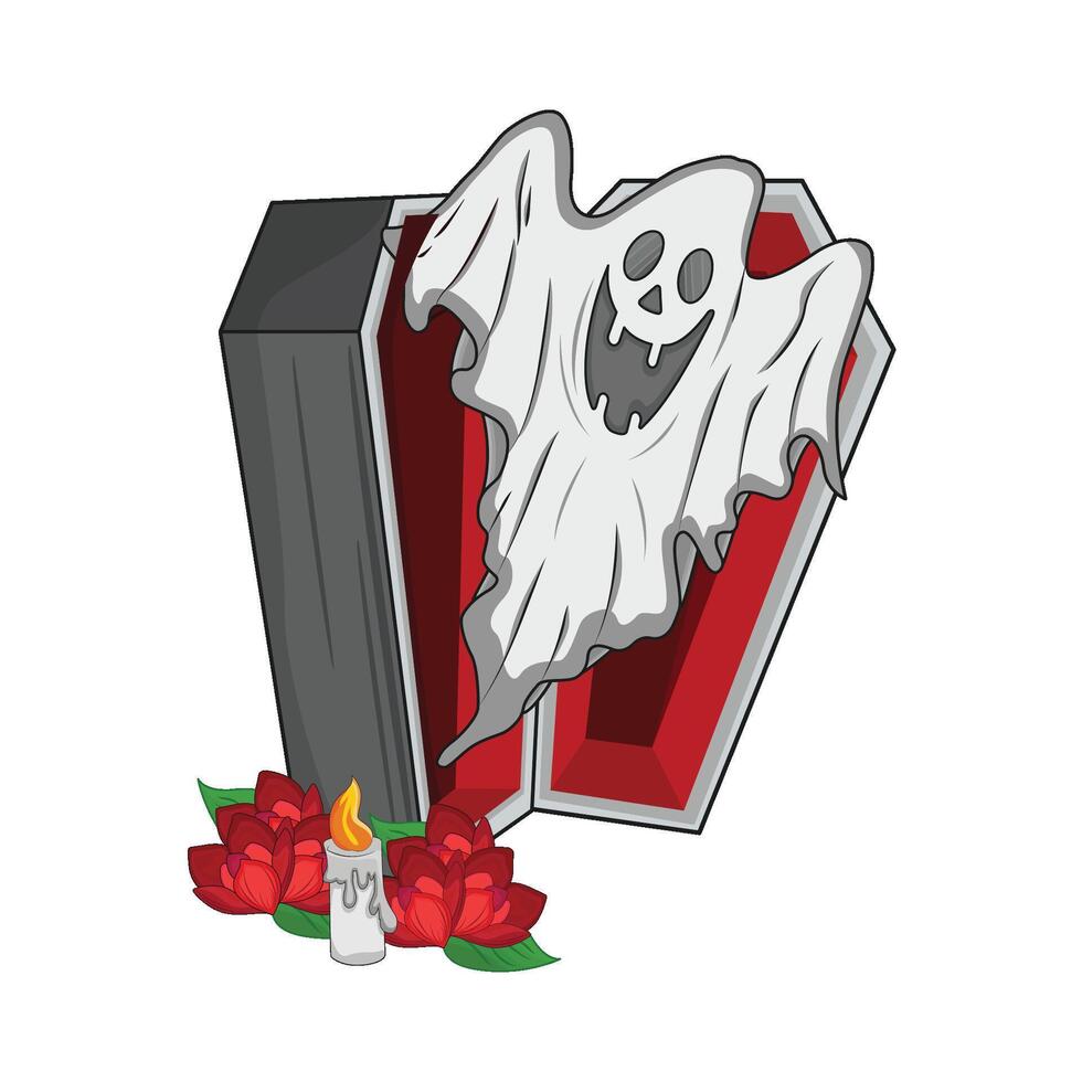 illustration of coffin vector