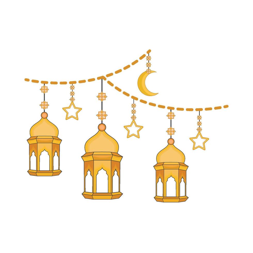 illustration of ramadan lantern vector