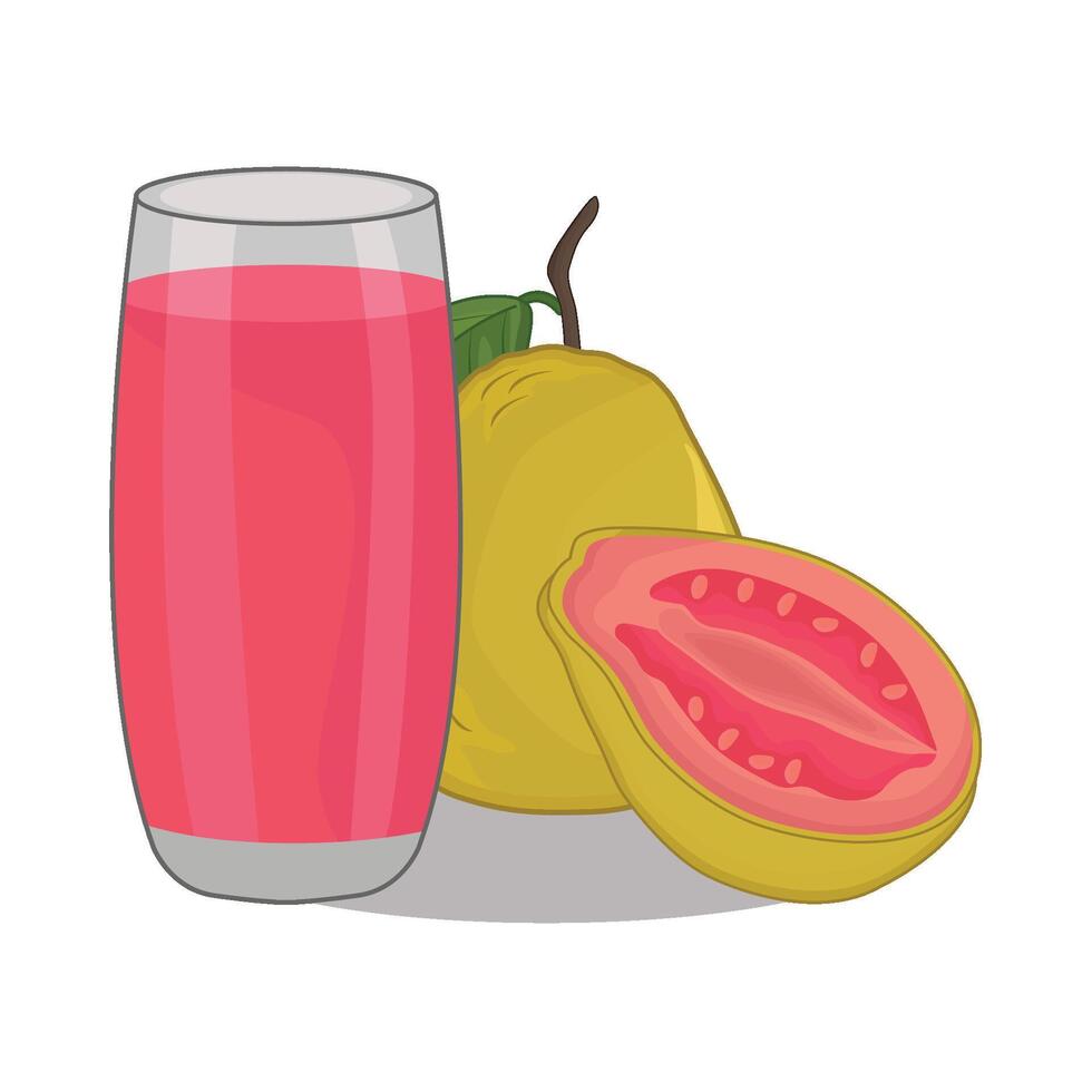 ilustración de guayaba jugo vector