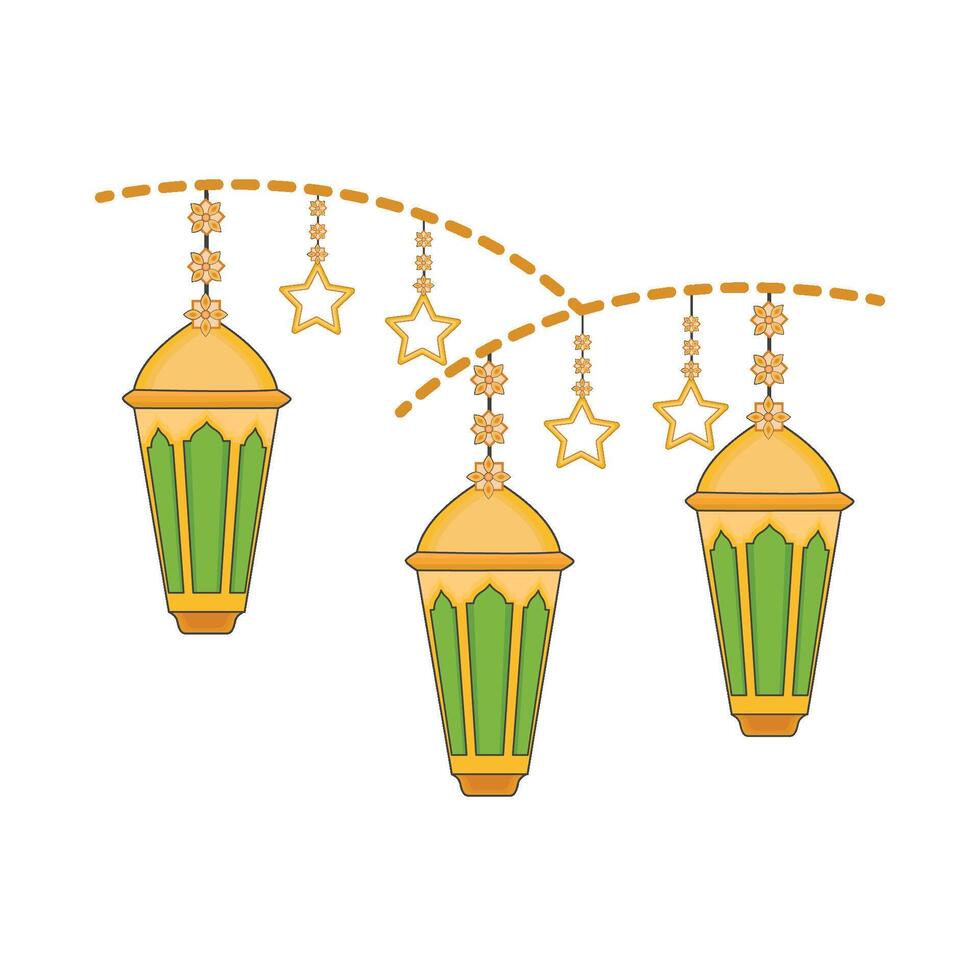 illustration of ramadan lantern vector