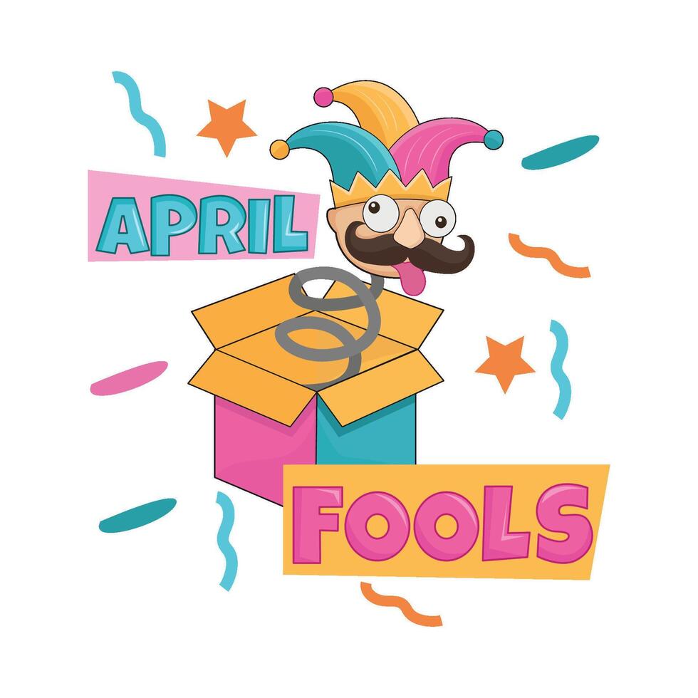 illustration of april fools day vector