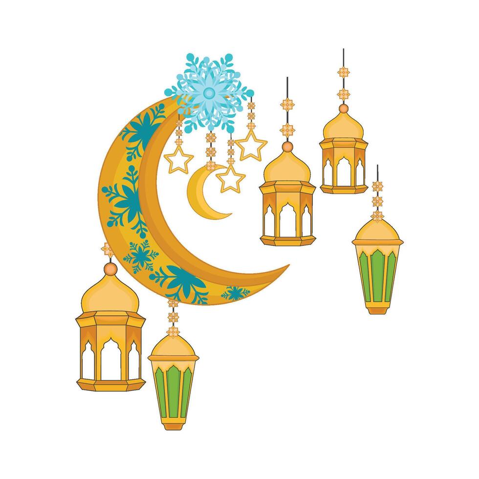 illustration of ramadan lantern vector