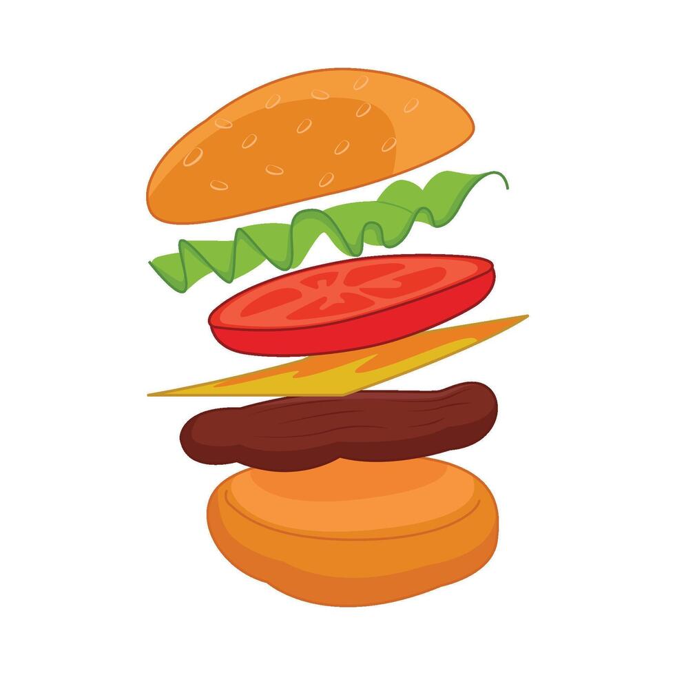 ilustración de hamburguesa vector