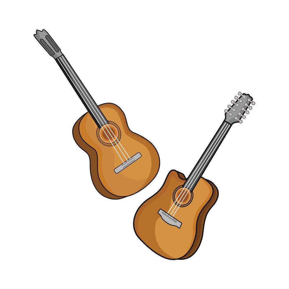 ilustración de guitarra vector