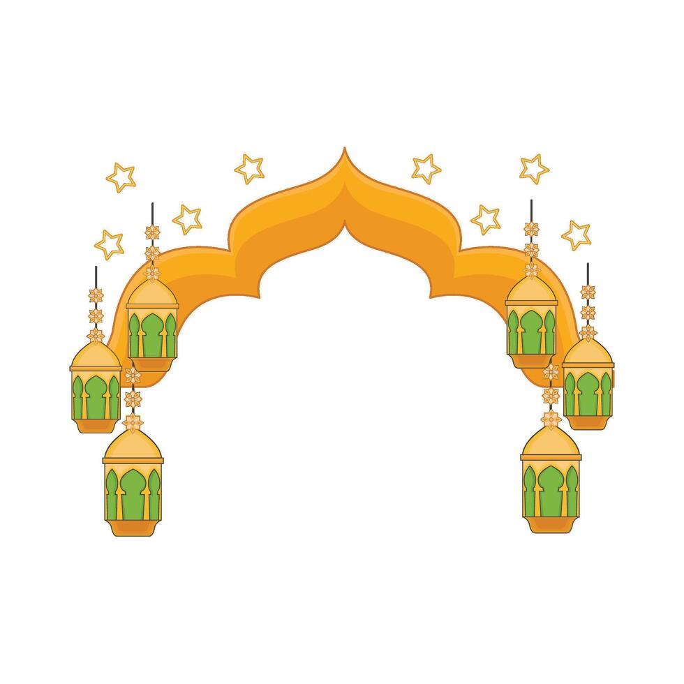 illustration of ramadan frame vector