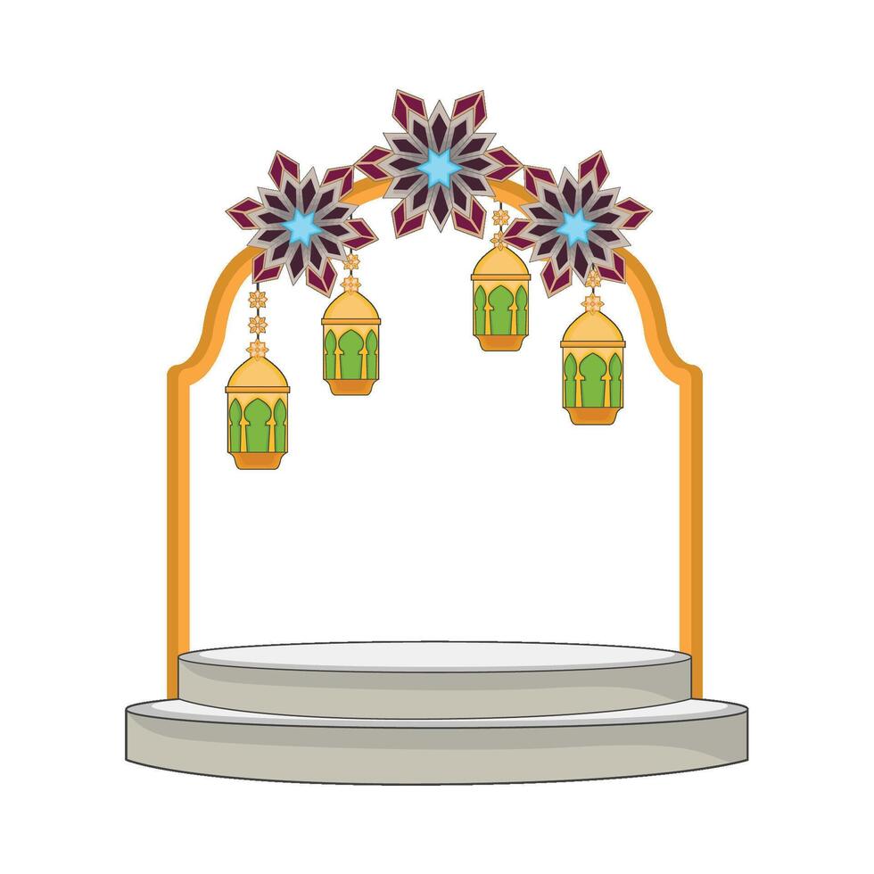 illustration of ramadan frame vector