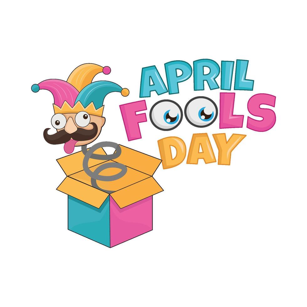 illustration of april fools day vector