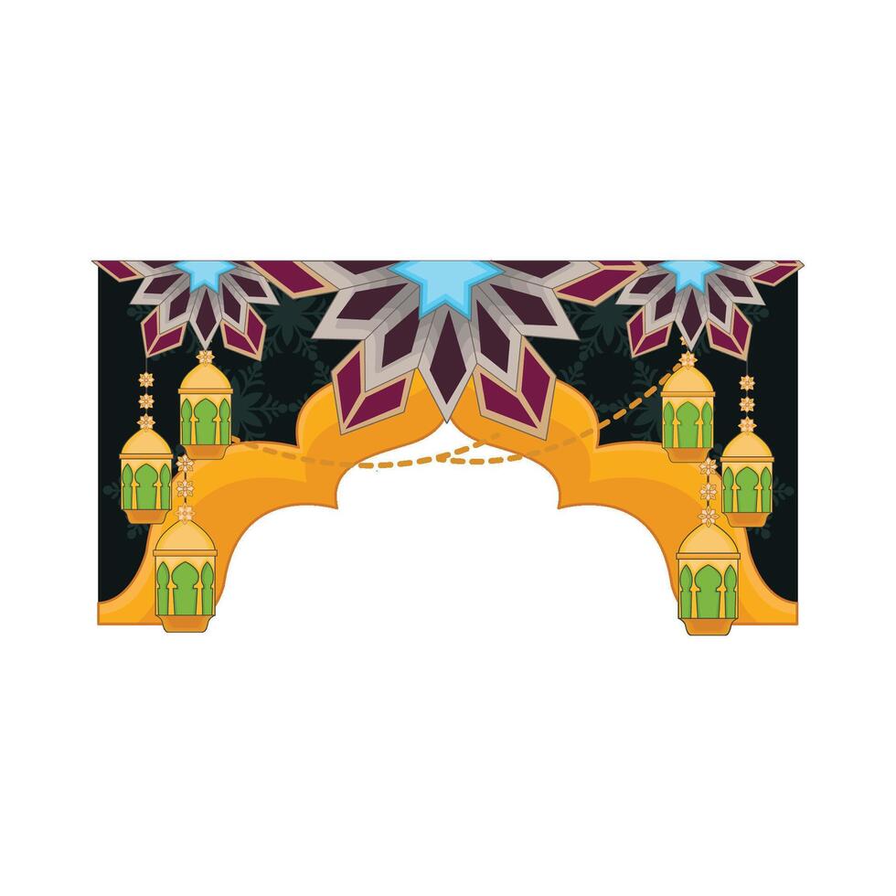 illustration of ramadan frame vector