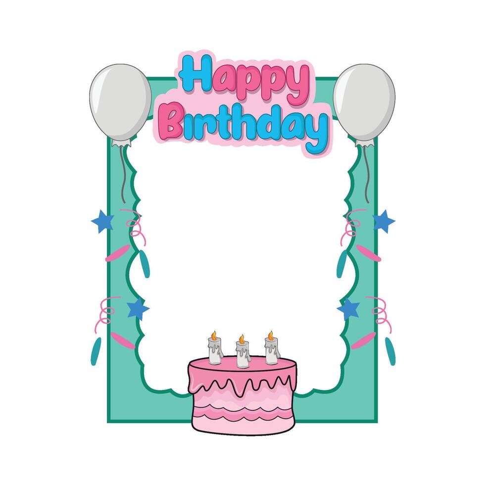 illustration of birthday frame vector