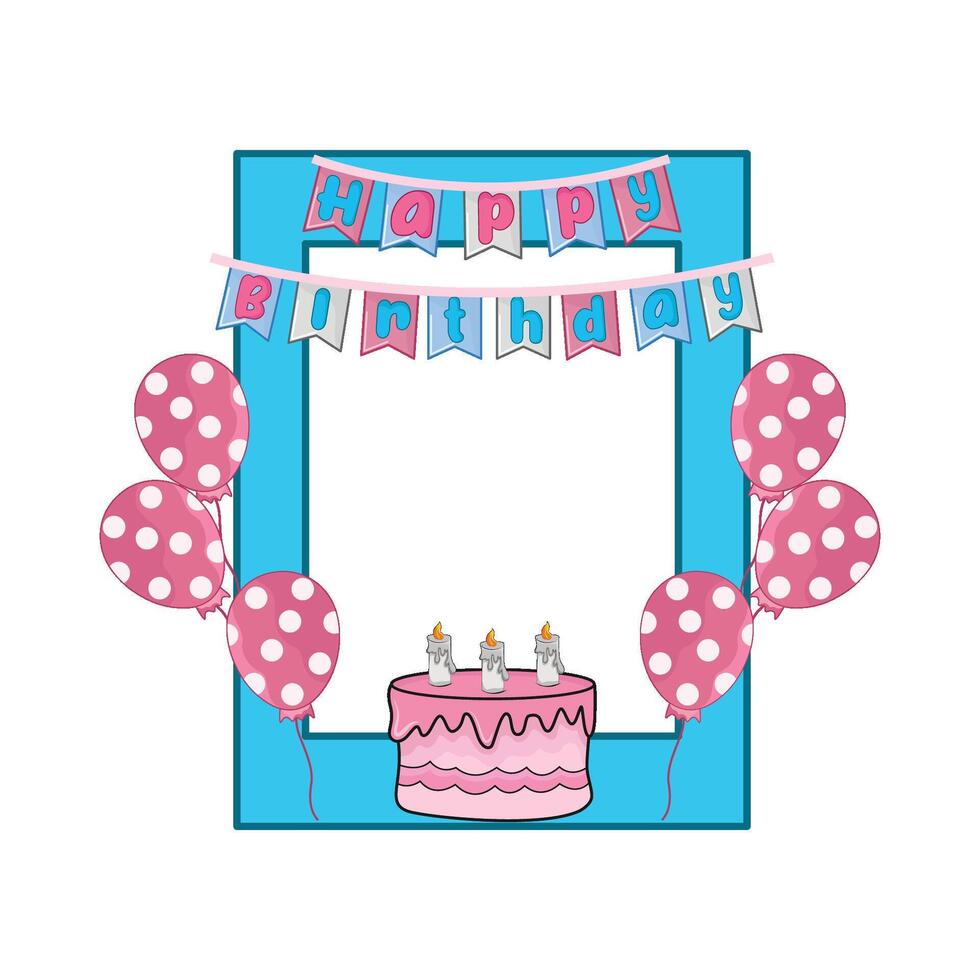 illustration of birthday frame vector