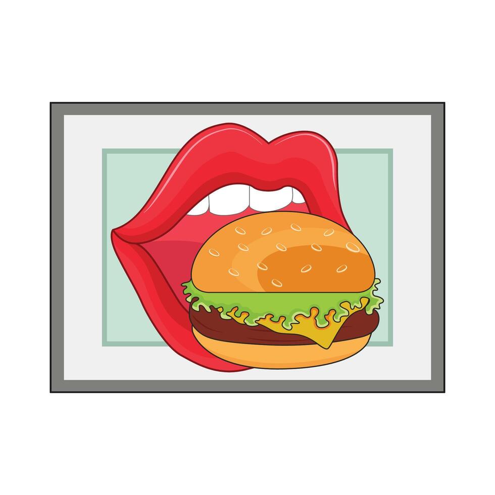 ilustración de hamburguesa vector