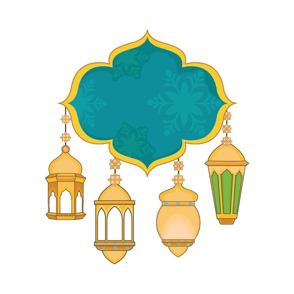 illustration of ramadan lantern vector