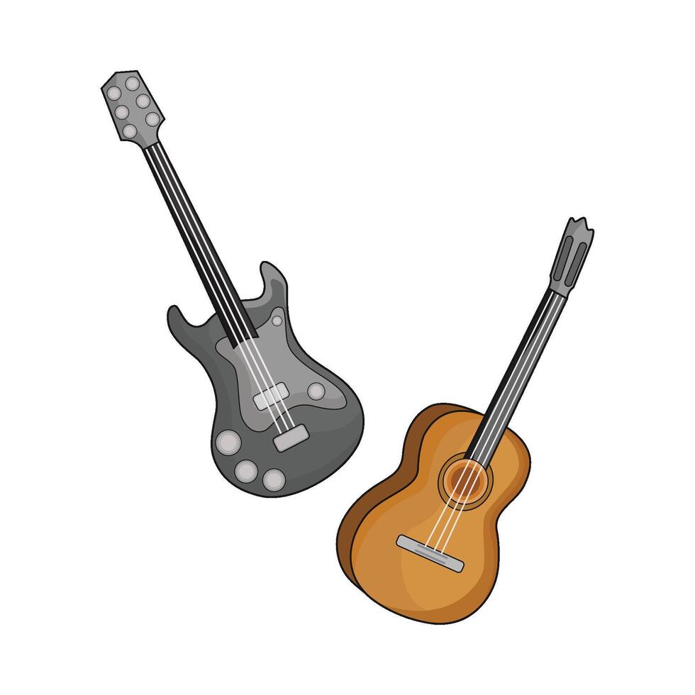 ilustración de guitarra vector