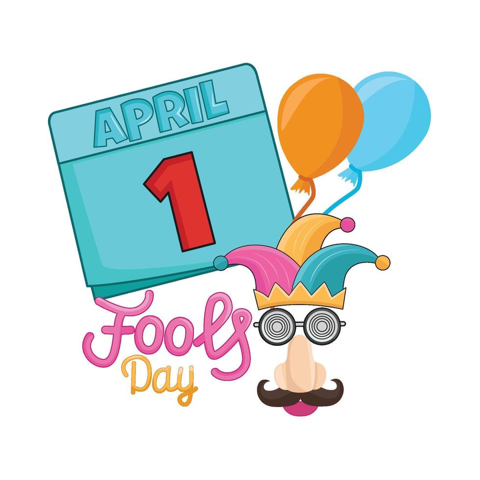 illustration of april fools day vector