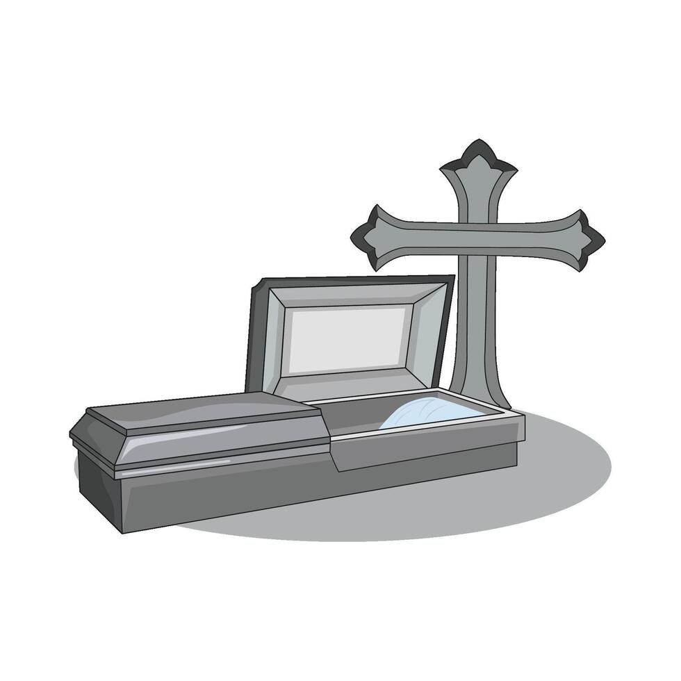 illustration of coffin vector