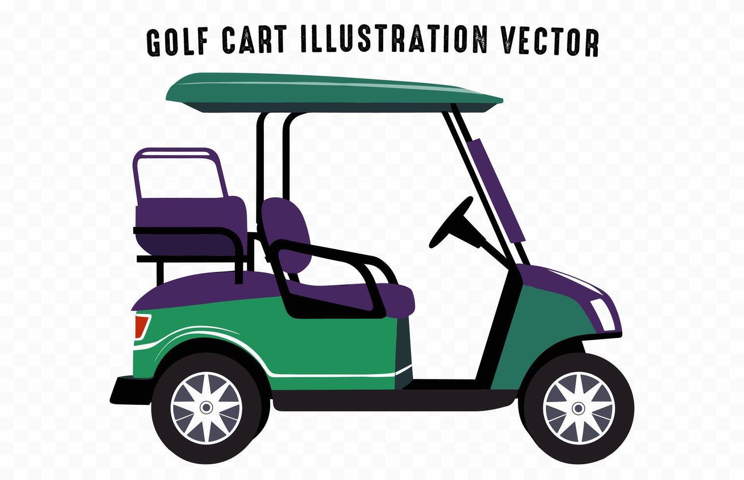 Golf Cart illustration isolated on a white background, A Club Car vehicle vector