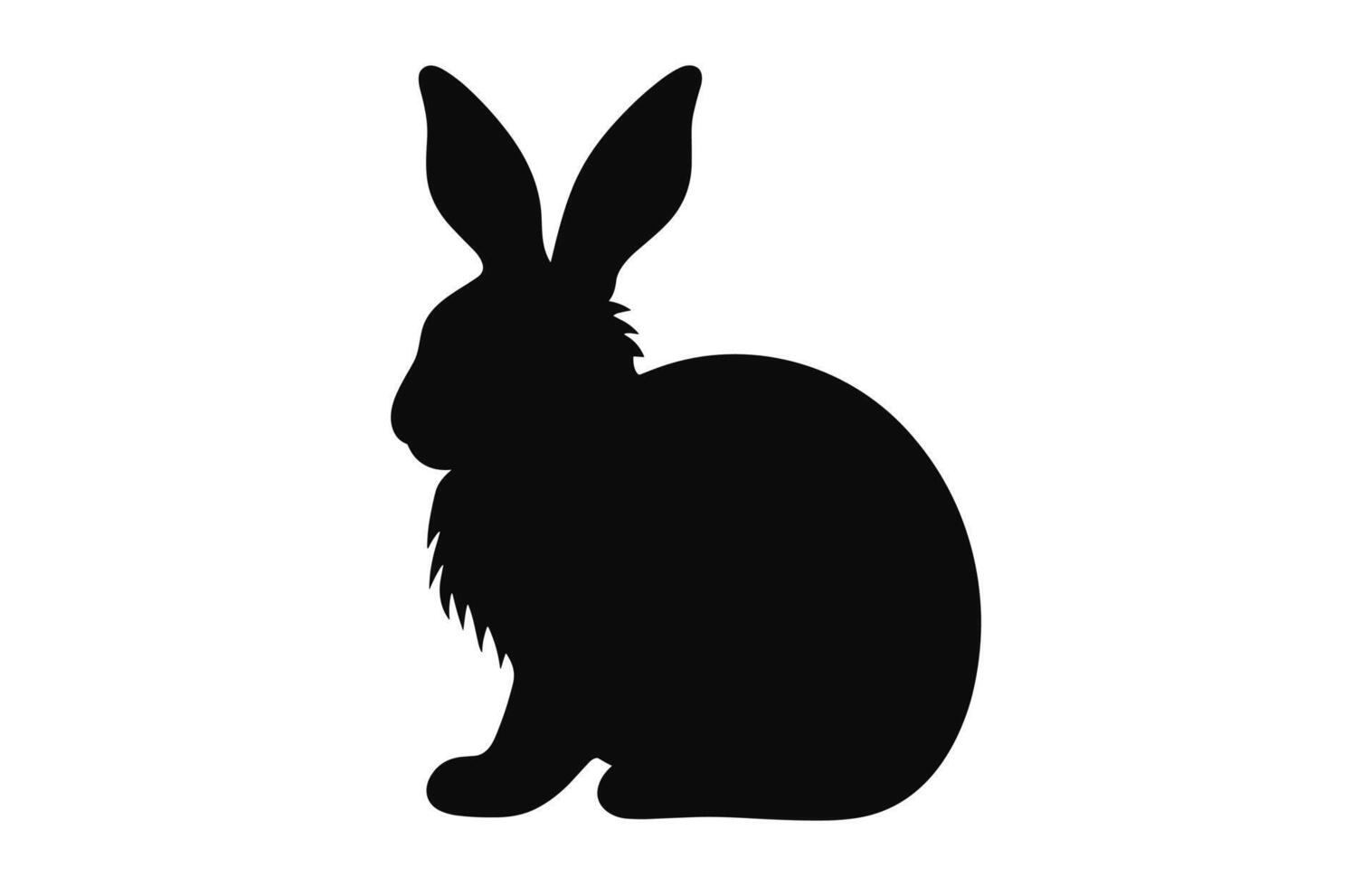 A Easter Bunny silhouette black vector free