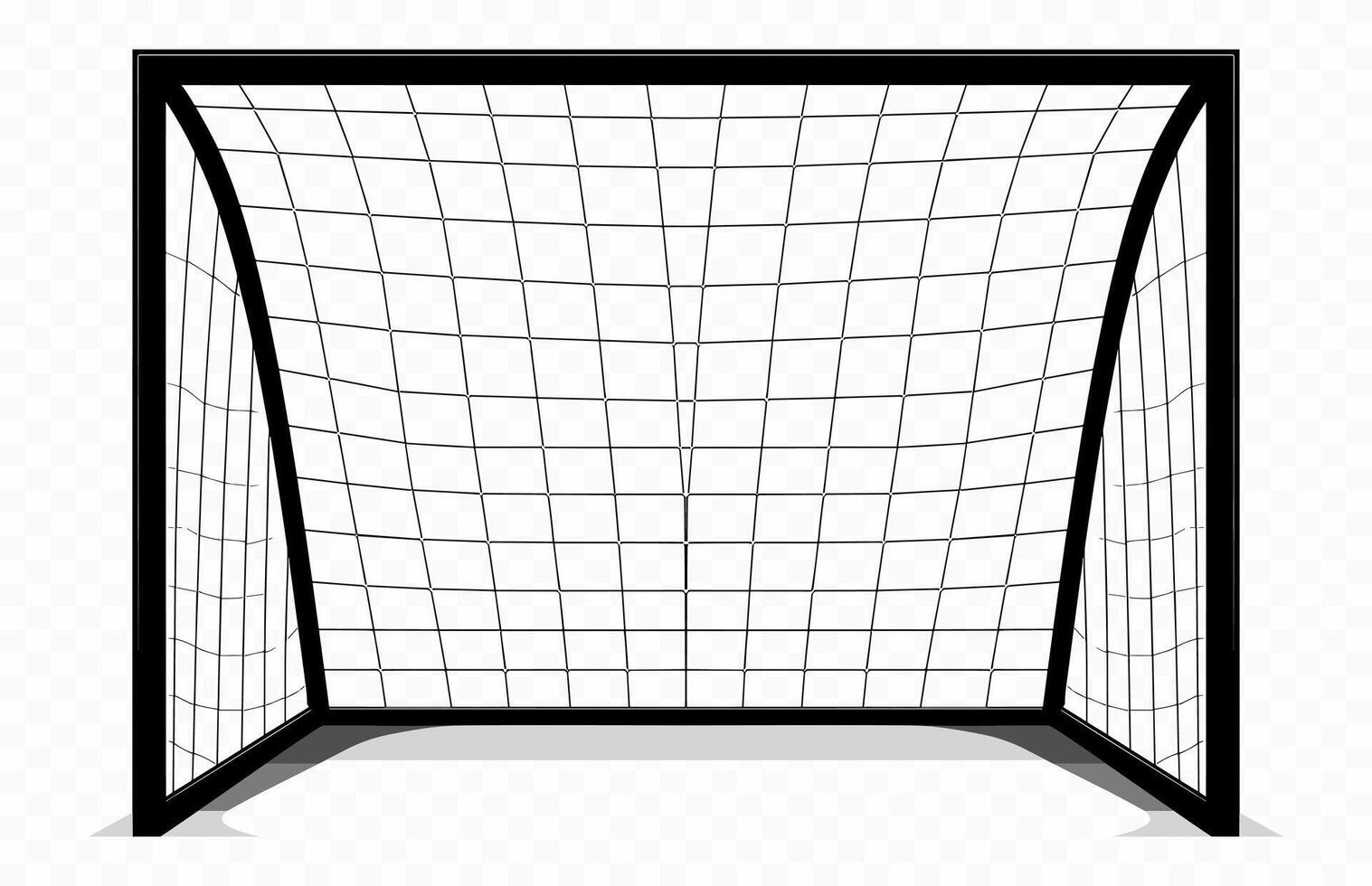 Football goal post silhouette outline vector isolated on a white background