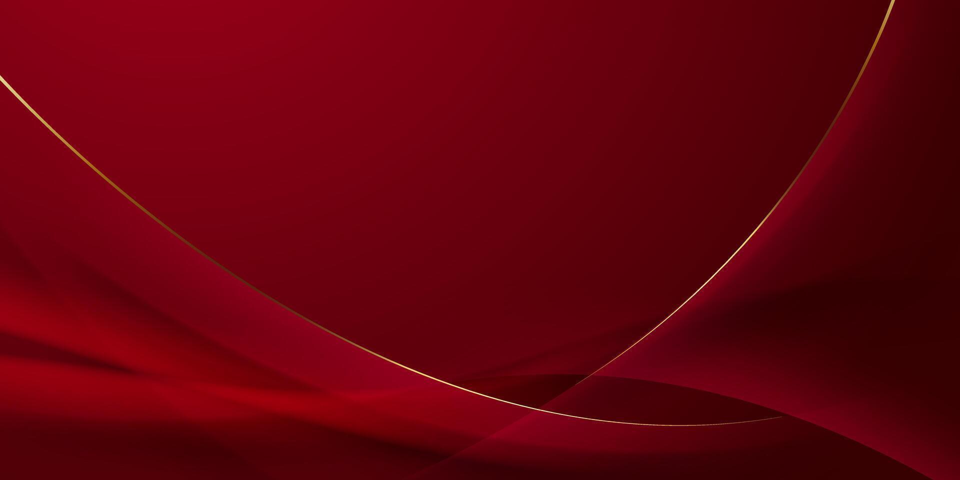 Abstract background design modern red and gold geometric elements vector illustration