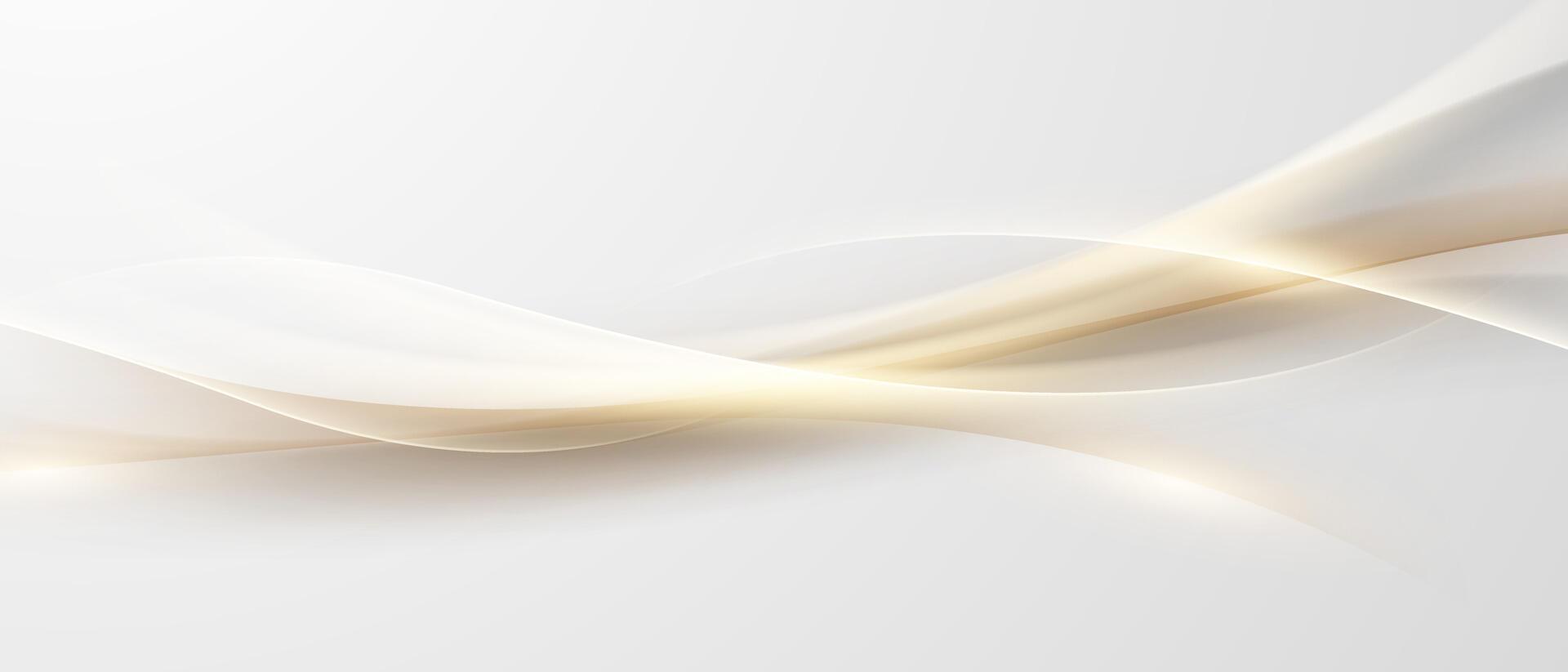 white abstract background with luxury golden lines vector illustration