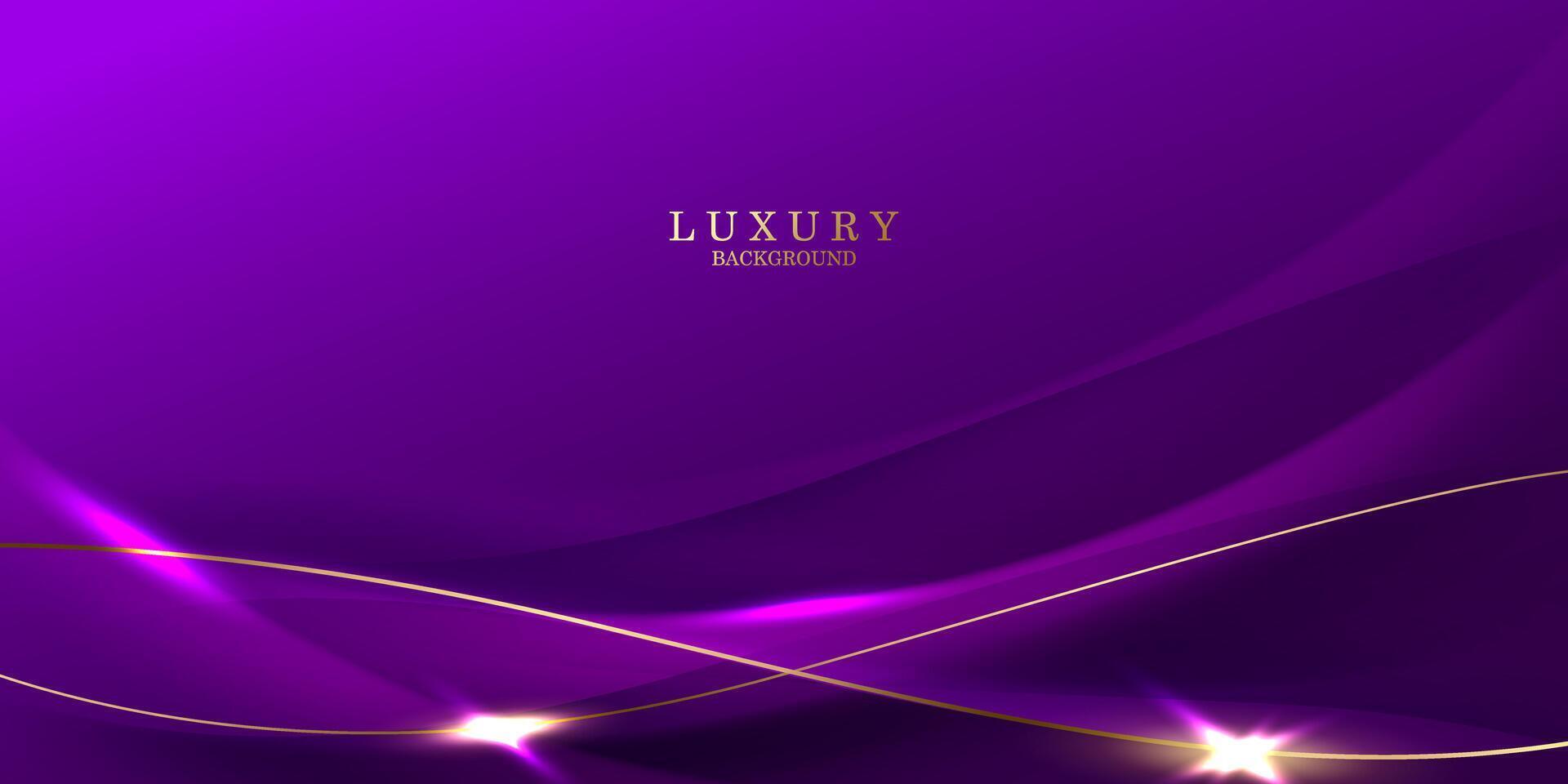 purple abstract background with luxury golden elements vector illustration