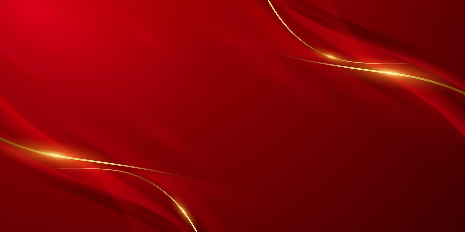 Abstract background design modern red and gold geometric elements vector illustration