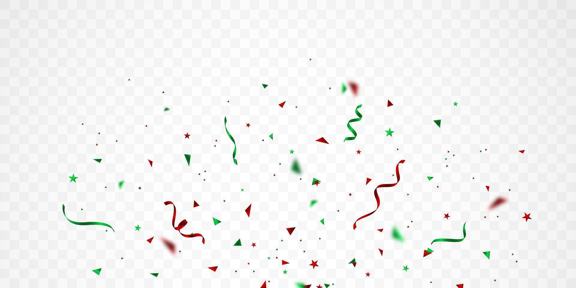 beautiful red and green confetti background for festival decoration vector illustration