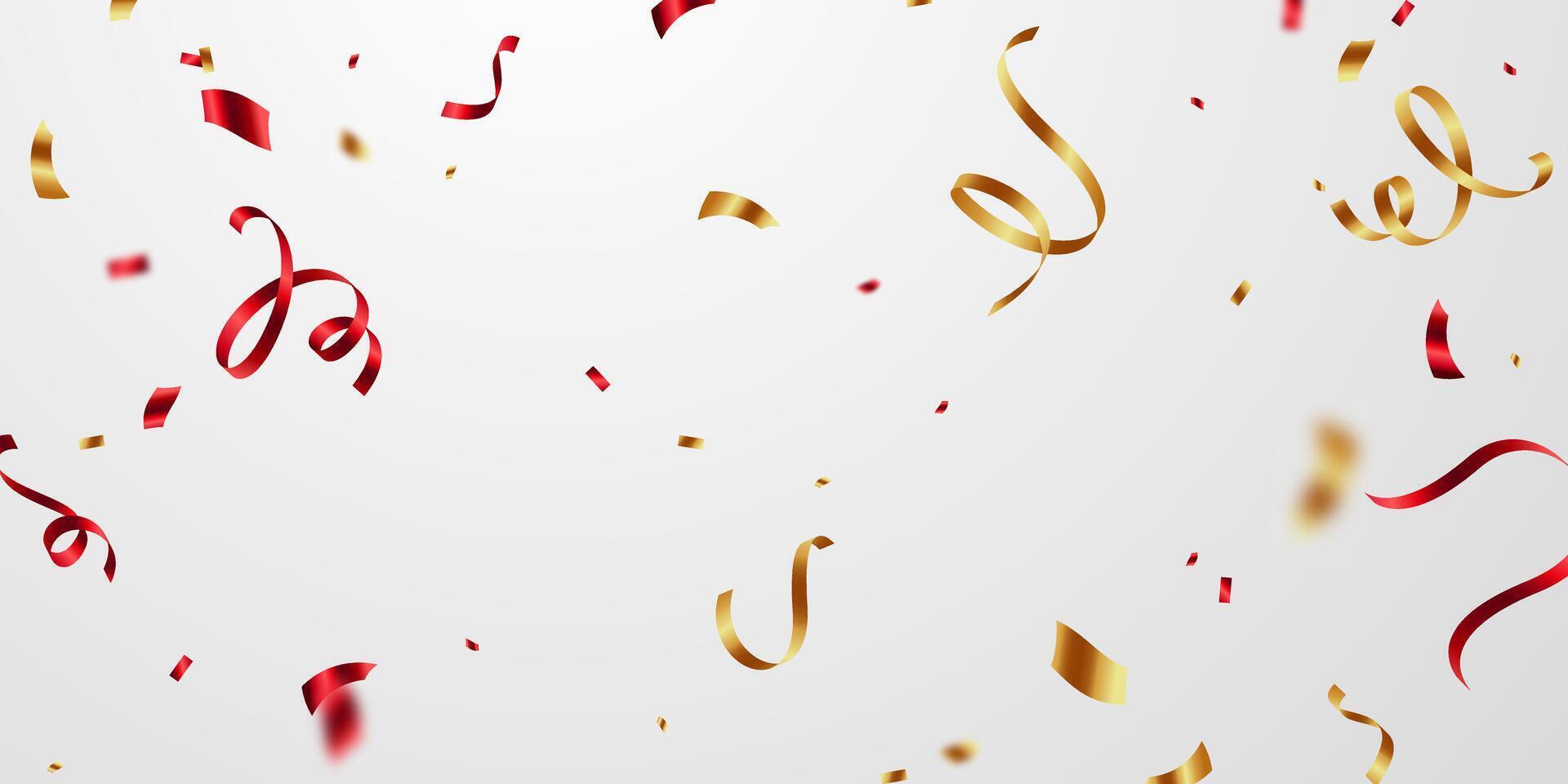 celebracion antecedentes con elegante rojo y oro papel para festivo decoración. vector ilustración