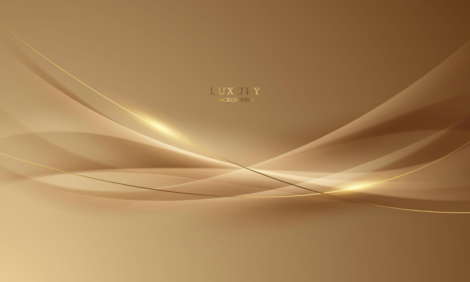 Elegant brown background with luxury golden elements Modern 3D Abstract Vector Illustration Design