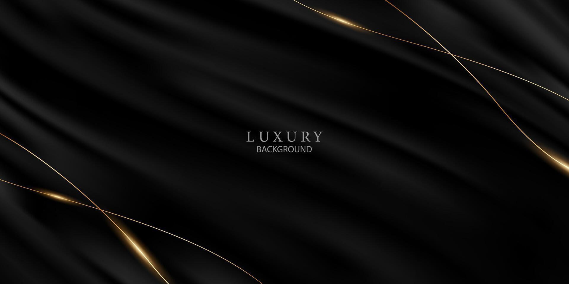 Abstract modern design black background with luxury golden elements vector illustration.