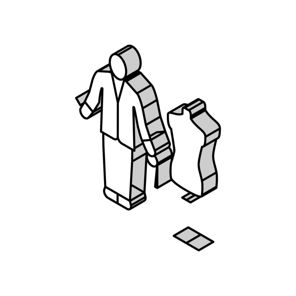 tailor business isometric icon vector illustration