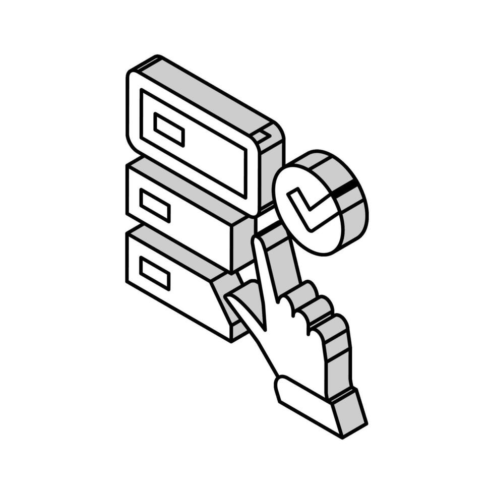 elección calidad isométrica icono vector ilustración