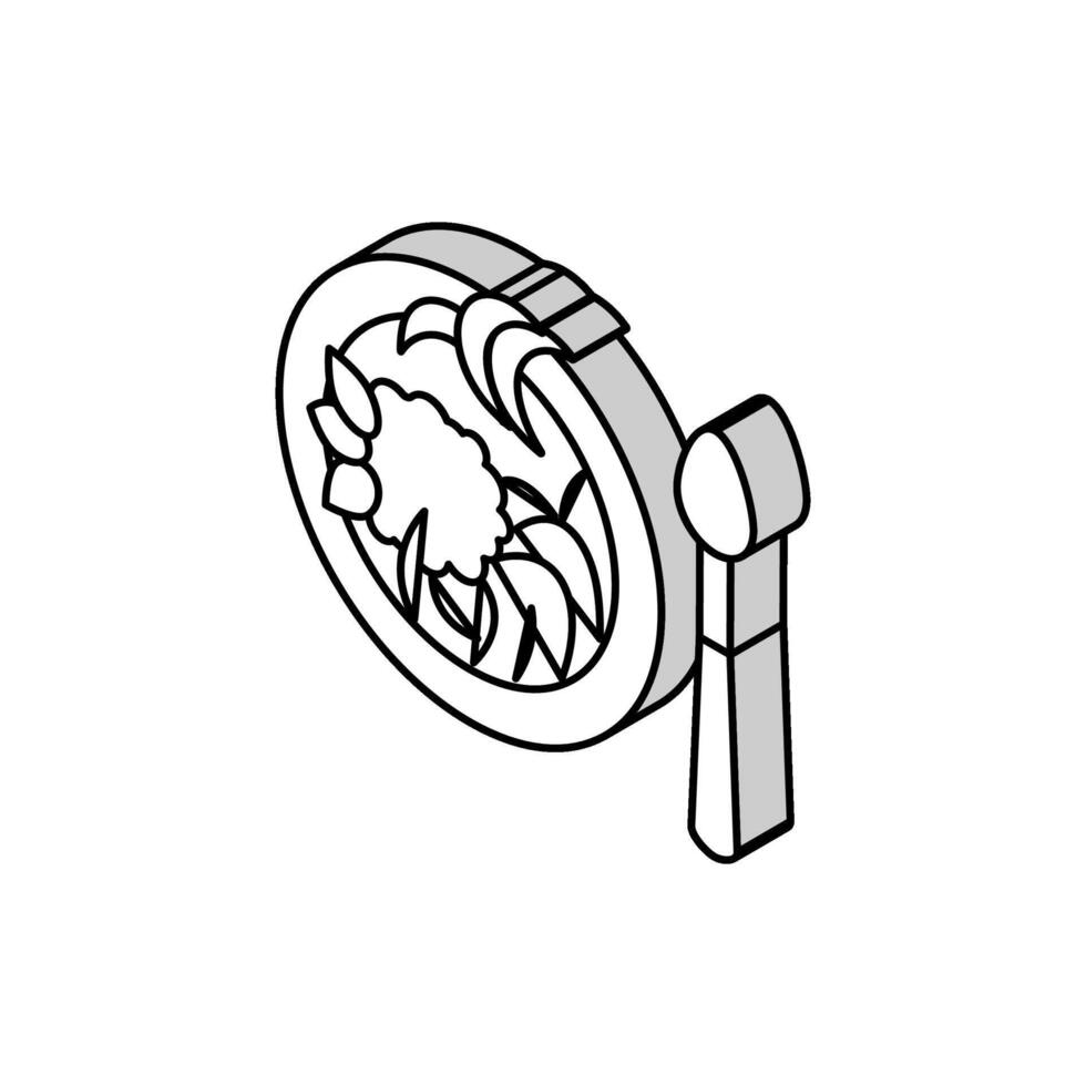 caliente sopa pasta isométrica icono vector ilustración