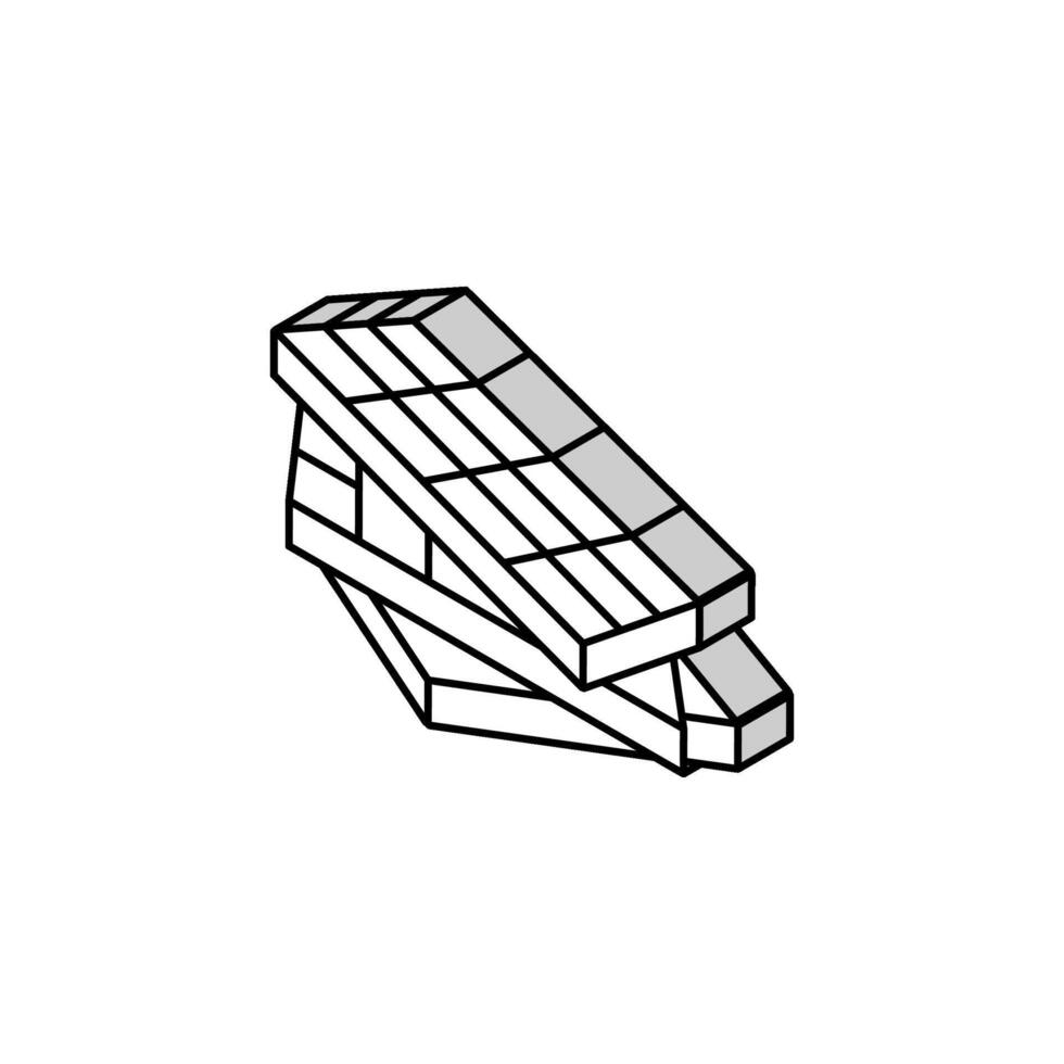 bar chocolate isometric icon vector illustration