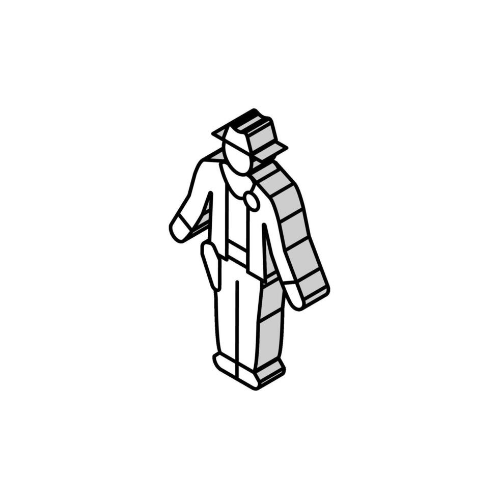 sheriff western isometric icon vector illustration