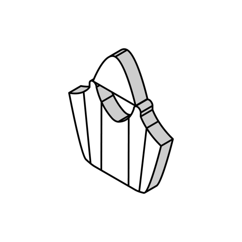 eco bolso isométrica icono vector ilustración