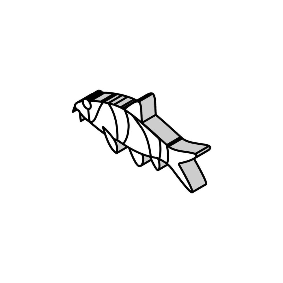 clown loaches isometric icon vector illustration