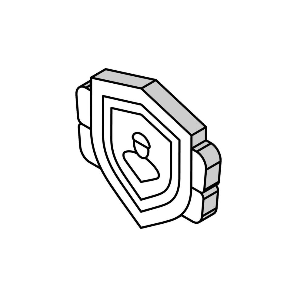 badge video game reward isometric icon vector illustration