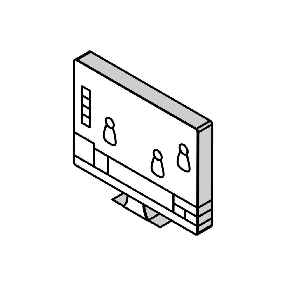 mamá vídeo juego isométrica icono vector ilustración
