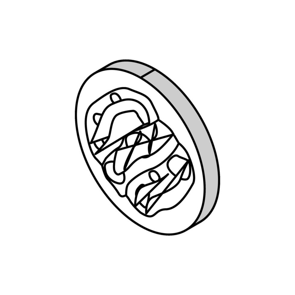 kimchi salad isometric icon vector illustration