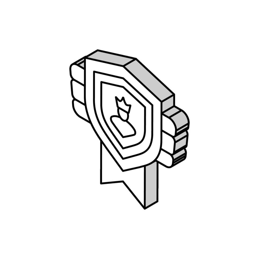 icon game award success achievement isometric icon vector illustration