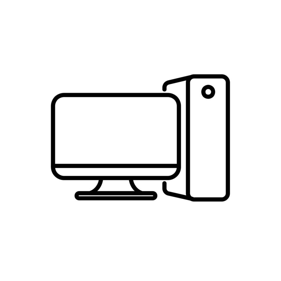 personal computadora línea icono diseño vector