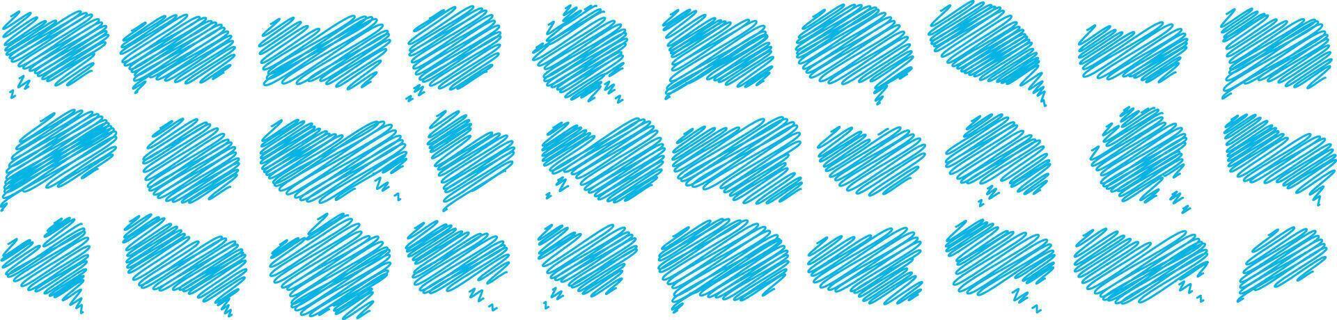 Empty speech bubble big set. Online chat clouds vector isolated on white background. Infographic elements for your design. Stock Vector Illustration