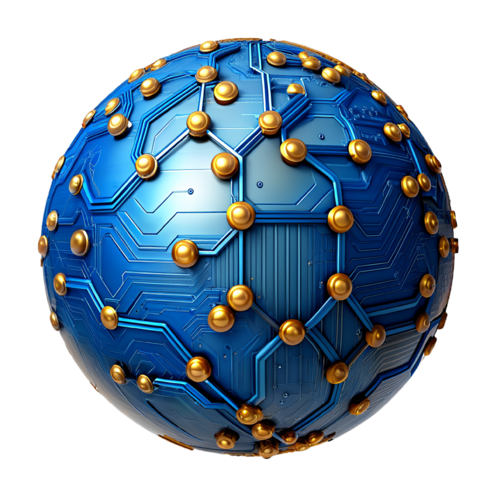 AI generated 3d world global network digital technology png