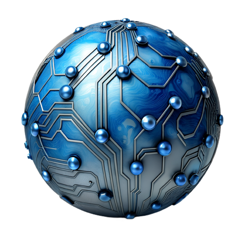 AI generated 3d world global network digital technology png