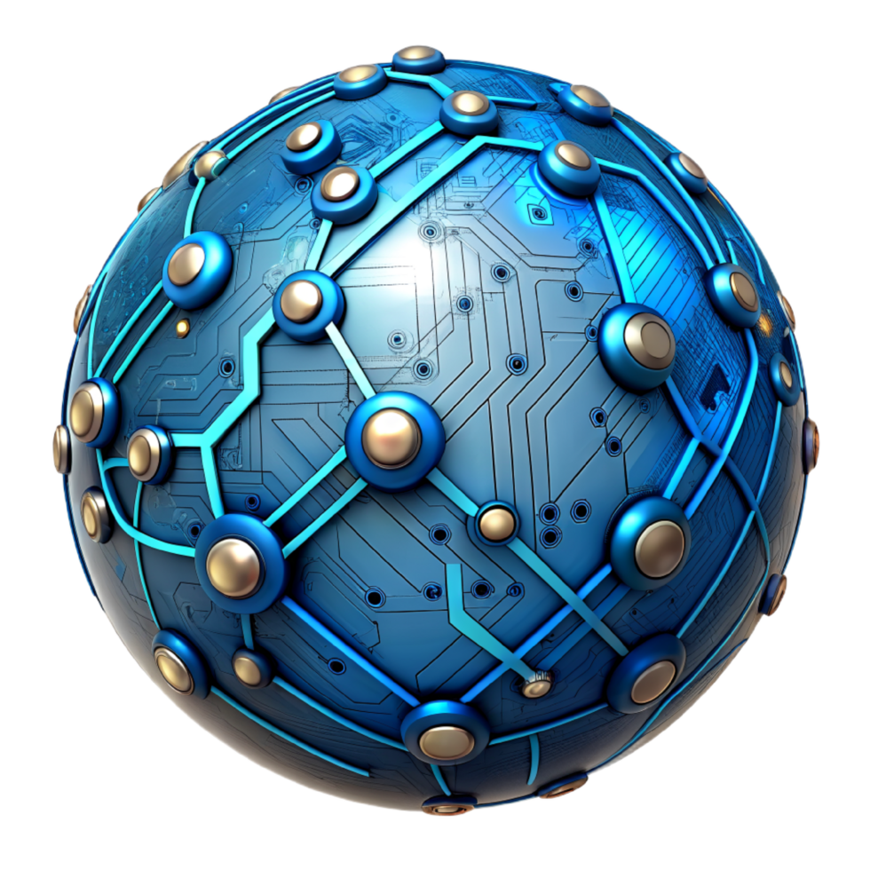 AI generated 3d world global network digital technology png